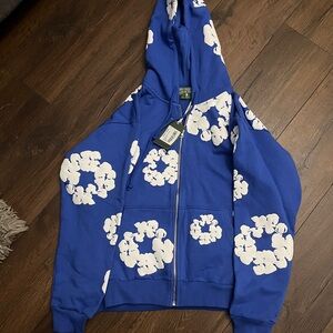 Denim Tear Blue Zip Up Hoodie